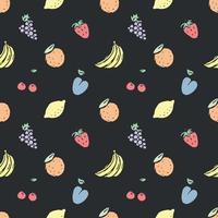 Seamless pattern with food icons. doodle food pattern. Food background vector