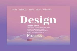 Website template design. Modern web page design for website  development. vector