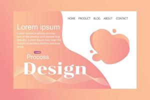 Website template design. Modern web page design for website  development. vector