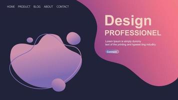 Website template design. Modern web page design for website  development. vector