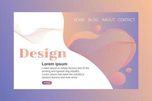 Website template design. Modern web page design for website  development. vector