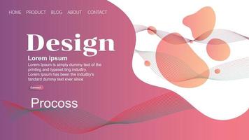 Website template design. Modern web page design for website  development. vector