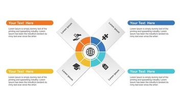 business infographics design template with icons and 4 options or steps. flow chart. vector