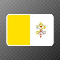 Vatican City flag, official colors and proportion. Vector illustration.