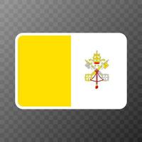 Vatican City flag, official colors and proportion. Vector illustration.