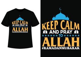 Keep calm and pray t-shirt design vector