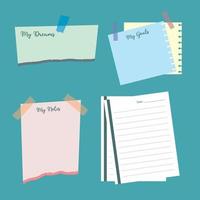 Notebook paper quote templates vector