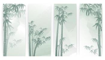un conjunto de vector bambú tinta fondos de pantalla