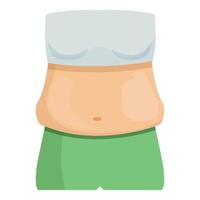 grasa barriga icono dibujos animados vector. cuerpo abdomen vector