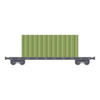 Cargo wagon icon cartoon vector. Train container vector