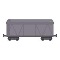 Train wagon icon cartoon vector. Cargo goods vector