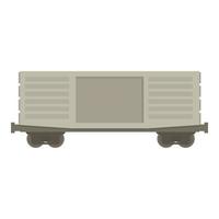 Track wagon icon cartoon vector. Train cargo vector