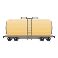 Tank wagon icon cartoon vector. Cargo train vector