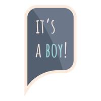 Its a boy board icon cartoon vector. Child newborn vector