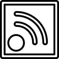 line icon for rss vector