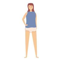 Cute girl diaper icon cartoon vector. Adult baby vector