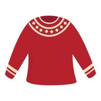 Red sweater icon cartoon vector. Travel island vector