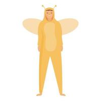 Kigurumi bee icon cartoon vector. Party animal vector