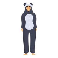 Kigurumi panda icon cartoon vector. Party animal vector