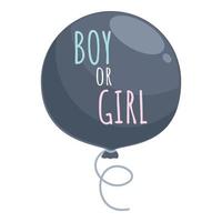 Boy or girl balloon icon cartoon vector. Gender party vector