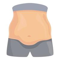 obesidad barriga icono dibujos animados vector. grasa cuerpo vector