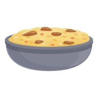 Cooked pilaf icon cartoon vector. Rice food vector