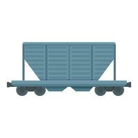 transporte vagón icono dibujos animados vector. carga tren vector