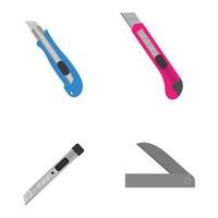 cutter knife - stationery icon vector