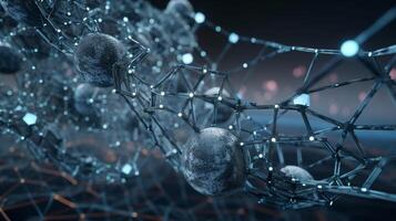 technology block chain concept background photo