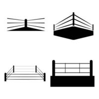 boxeo anillo icono vector