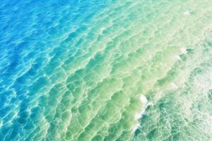The crystal clear of sea near the shore with . photo