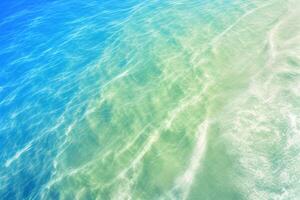 The crystal clear of sea near the shore with . photo