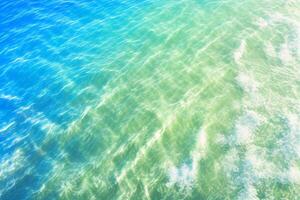 The crystal clear of sea near the shore with . photo