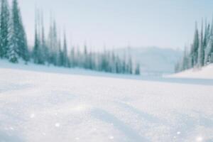 The landscape of winter with snow and . photo