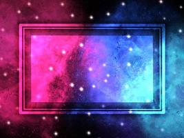 Nebula Background with Frame Illustration photo