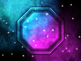 Nebula Background with Frame Illustration photo