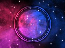 Nebula Background with Frame Illustration photo