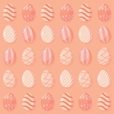 pattern background with easter egg icons Vector illustration
