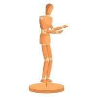 Isolated colored wooden mannequin model icon Vector illustration