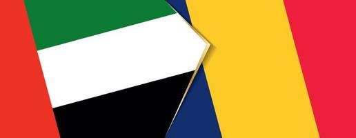 United Arab Emirates and Chad flags, two vector flags.