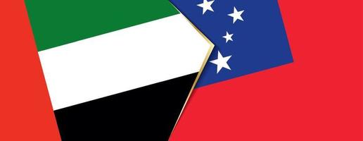 United Arab Emirates and Samoa flags, two vector flags.