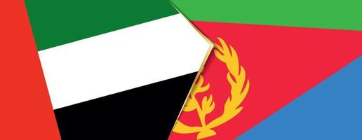 United Arab Emirates and Eritrea flags, two vector flags.