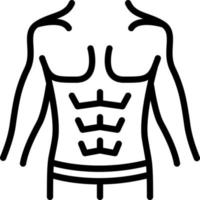 línea estafa para abdominales vector