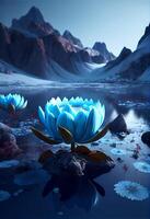 The blue snow lotus. . photo