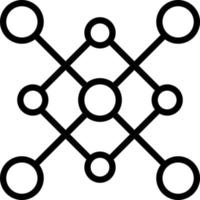 line icon for nodes vector