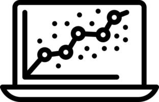 línea icono para correlación vector