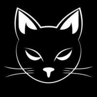 domestic animal mammal cat head vector