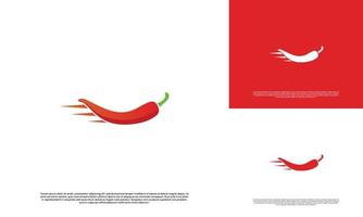 rápido chile logo prefecto para comida entrega negocio vector