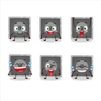 Cartoon character of music speaker with smile expression vector