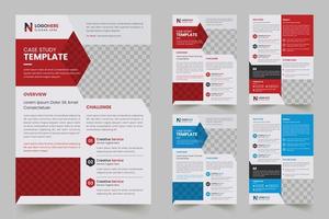 Case study template vector